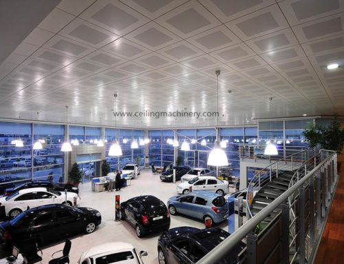 How to design car 4S shop ceiling with metal ceiling clip in system?